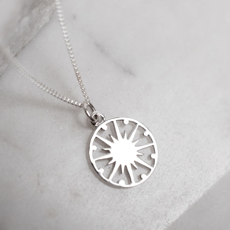 Supernova Token Charm Necklace Sterling Silver - Etsy