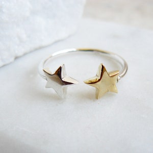 Verstellbarer Sternanhänger aus Gold Vermeil & Sterlingsilber