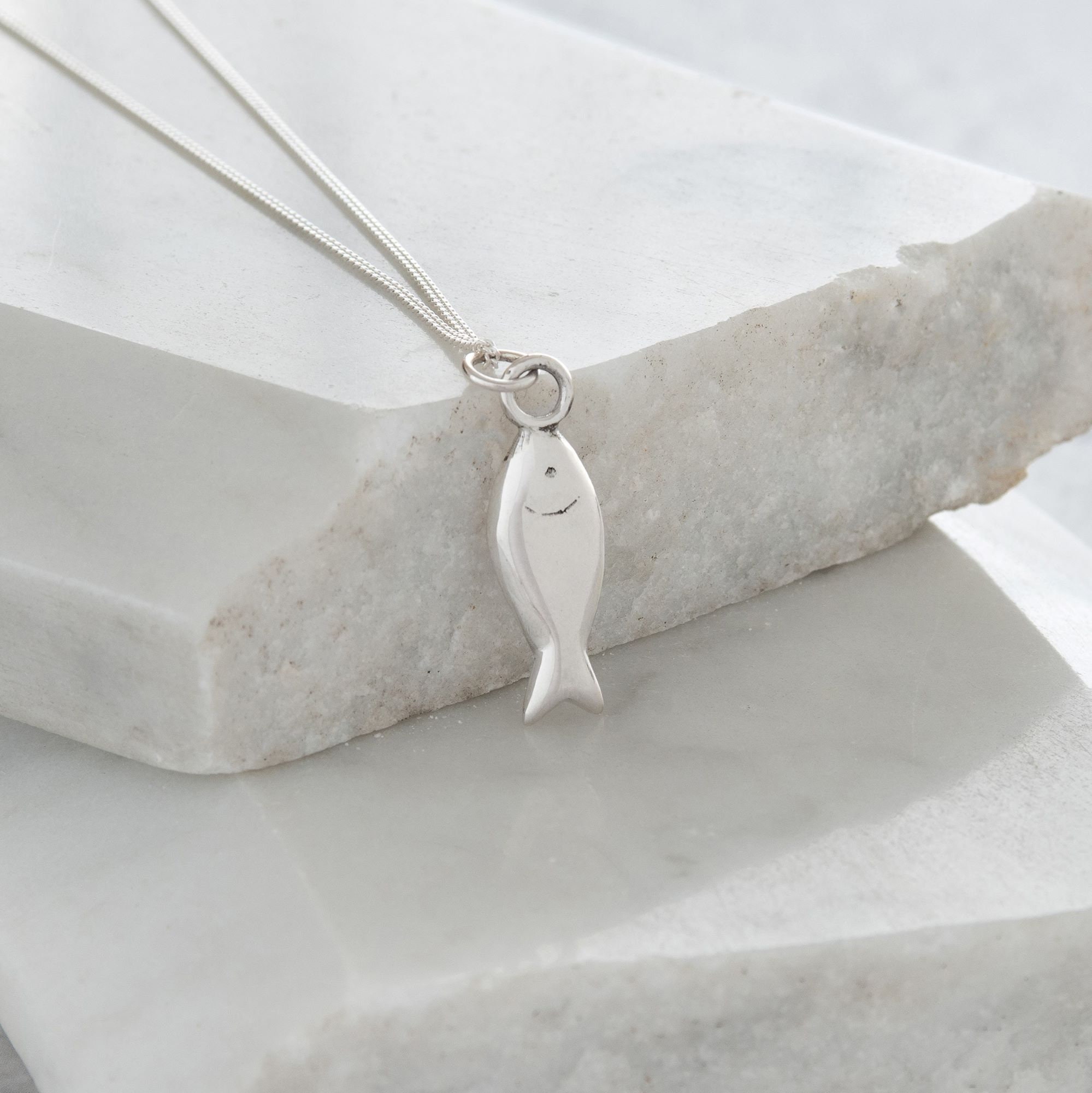 Buy Fish Pendant Necklace Sterling Silver Online in India 