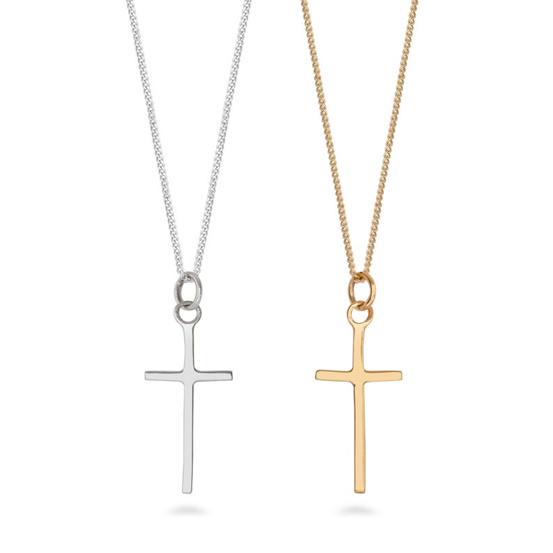 Cross Pendant Necklace Gold Vermeil