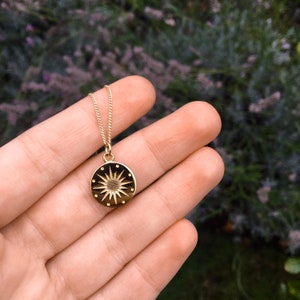 Star Medallion Necklace Gold Vermeil