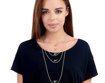 Sterling Silver Chain Necklace : Curb 16&quot;, 18&quot;, 20&quot;, 24&quot;, Simple Silver Chain