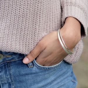 Flat Bangle Sterling Silver