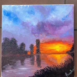 Sunset by the lake