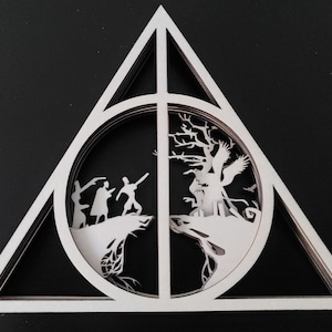 Scatola delle Ombre dei Doni della Morte (file vettoriale SVG con taglio laser AI)