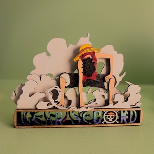 One Piece Luffy Gear Second Shadow Box (file vettoriale SVG, PNG, AI Laser Cutter)