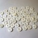 50 Vintage, White, MOP Buttons, Lot 2694 (Free US Shipping)