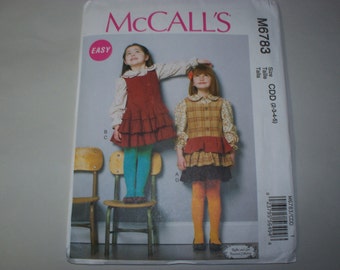 New McCall's, Girl's Jumper  Pattern, M6783, CDD (2-3-4-5) (Free US Shipping)