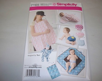 New Pattern, Simplicity Pattern, Baby Accessories Pattern,  Nursing Cover Pattern, Changing Mat Pattern, 2165