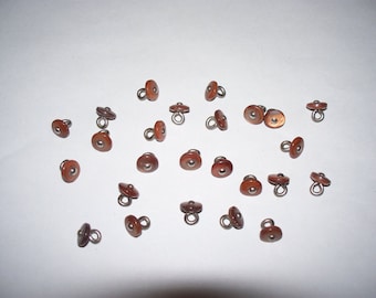 25  Small, Vintage, Brown, MOP Buttons, Lot  2136 (Free US Shipping)