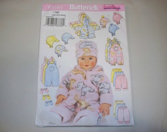 New Pattern, Butterick Pattern, Baby Clothes Pattern, B5584, (NB)