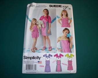 New Pattern, Simplicity Pattern, Girl's Dress Pattern, Summer Dress Pattern, Kids Clothes Pattern, 1381, HH (3,4,5,6)