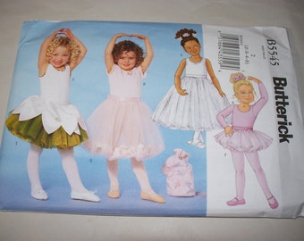 New Butterick Girls' Ballerina Costume Pattern B5545 (2-3-4-5) (Free US Shipping)