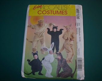 New Pattern,  McCall's Pattern, Adult Costume Pattern, Craft Pattern, M6106 ( Medium 34 - 36)