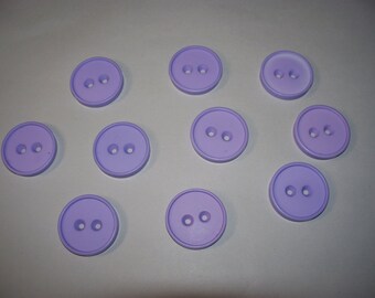 10 Buttons, Large Buttons, , Purple  Buttons, Two Hole Buttons Lot 2588