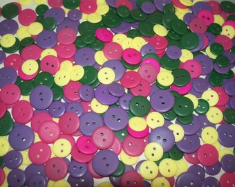 400 Buttons, Bulk Buttons, Color Mix Buttons, Craft Buttons,  Two Hole Buttons