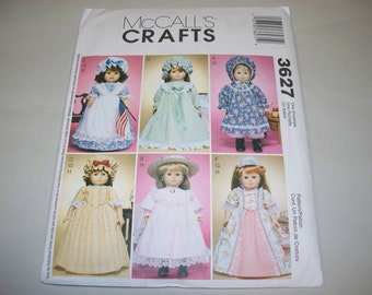 New Pattern,  McCall's Pattern, 18" Doll Clothing Pattern, 3627