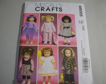 New Pattern, McCall's Pattern,18" Doll Clothing Pattern, M6005