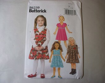 New Butterick, Girl's Dress  Pattern, B6239 (CB) (1,2,3) (Free US Shipping)