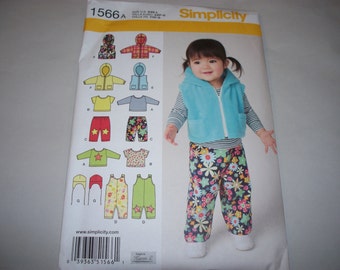 New Pattern, Simplicity Pattern, Baby Clothes Pattern, 1566