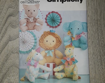 New Pattern, Simplicity Pattern, Stuffed Animals Pattern, Toy Pattern, S9498