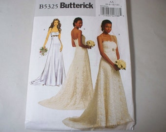 New Pattern, Butterick Pattern, Bridal Gown Pattern, B5325 (AA) (6-8-10-12)