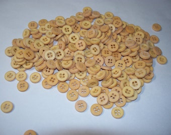 250 Small, Matching, Tan Colored Buttons, Lot SB-5 (Free US Shipping)