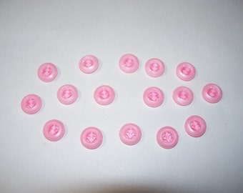 15 Buttons, Vintage Buttons, Pink Buttons, Two Hole Buttons, Lot 2294