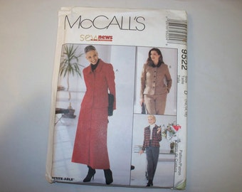 1990s, McCall's Womens Clothing Pattern 9522 (12-14-16) (Free US Shipping)