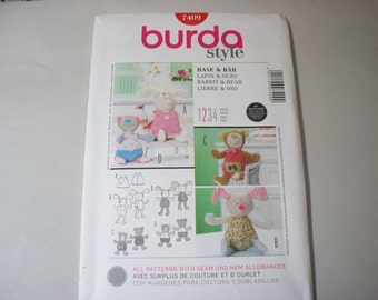 New Pattern, Burda Pattern, Stuffed Animal Pattern, 7409