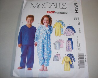 M6224 Onesie Top Shorts and Pants sewing patterns by McCalls sewing patterns Toddlers/'Children/'s Robe Size 1-3 toddler.