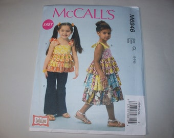 New McCall's, Girls' Clothing  Pattern, M6946, CL (6-7-8) (Free US Shipping)