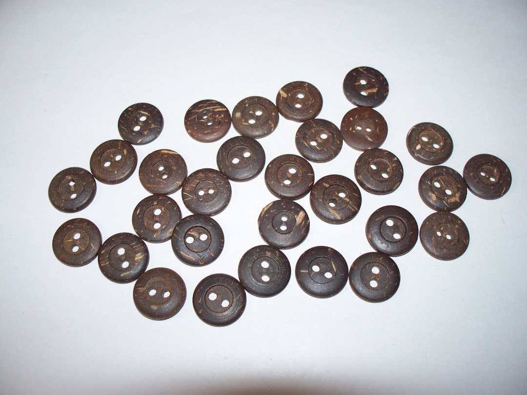 30 Buttons Brown Buttons Two Hole Buttons Lot 2600 - Etsy