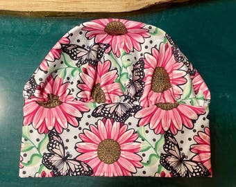 Soft & Stretchy Scrub Cap ~    Butterflies and Flowers