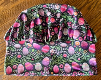 Easter Egg Hunt Scrub Cap: Soft Stretchy Fabric