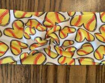 I Love Softball Headband