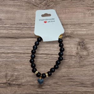 Black beaded bracelet