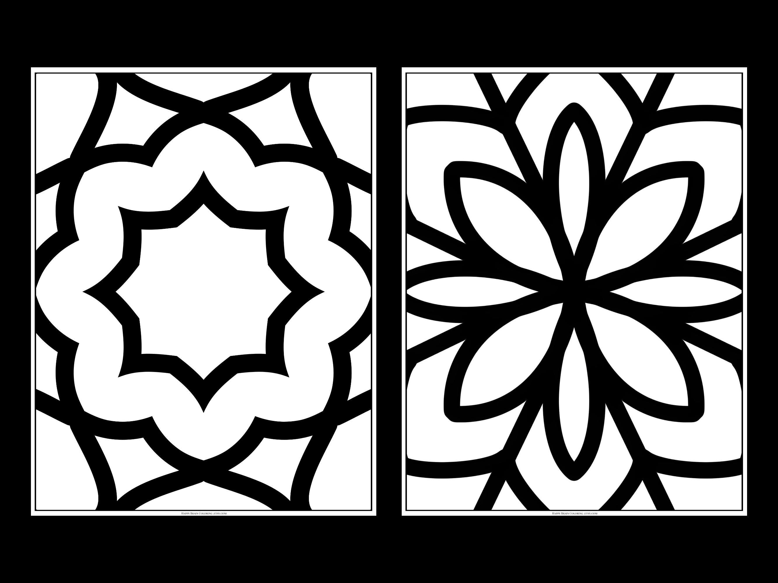 Low Vision Coloring Pages (10 Pack) for Visually Impaired – Extra Bold ...