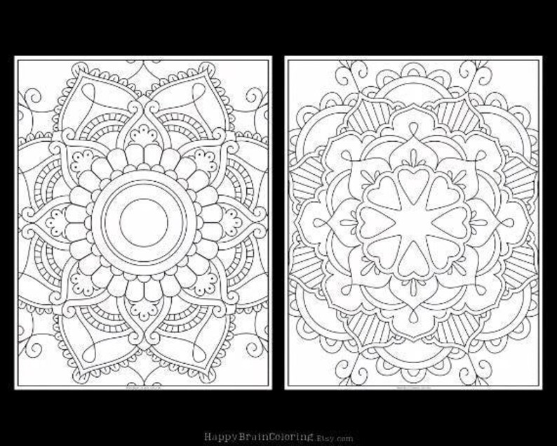 Therapeutic Mandala Coloring Pages for Adults | Stress Relief (PDF ...