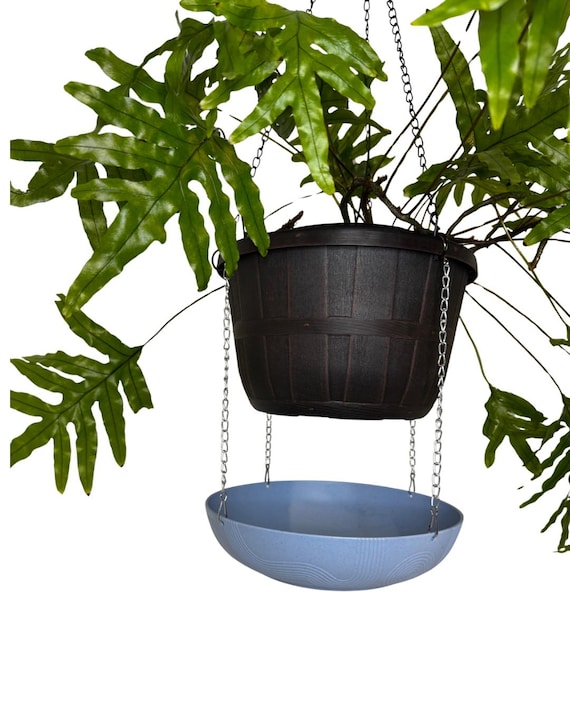 Blue Hanging Plant Catch Tray: Wheat Straw Drip Tray for 8-12 Inch Pots -  Etsy Israel