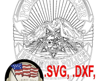 Beaumont California Police Badge Digital File
