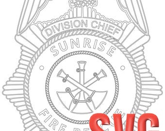 Sunrise Florida Fire Badge SVG