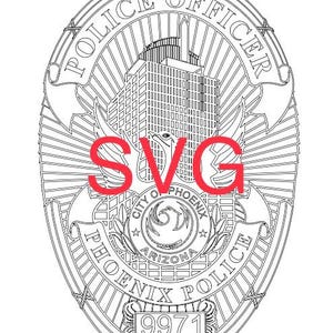 Phoenix politiebadge SVG