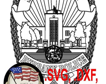 Burbank California Police Badge Digital File