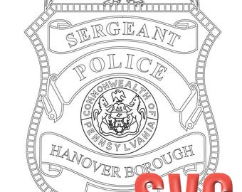 Hanover Borough PA Badge SVG