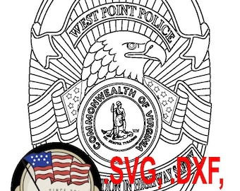 West Point Virginia Police Badge Digital File