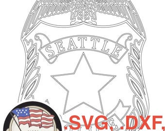 Seattle Police Badge Digital File
