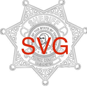 Distintivo SVG da Polícia do Condado de Pierce, Washington