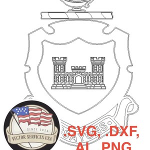 US Army Engineer Crest Fort Leonard SVG