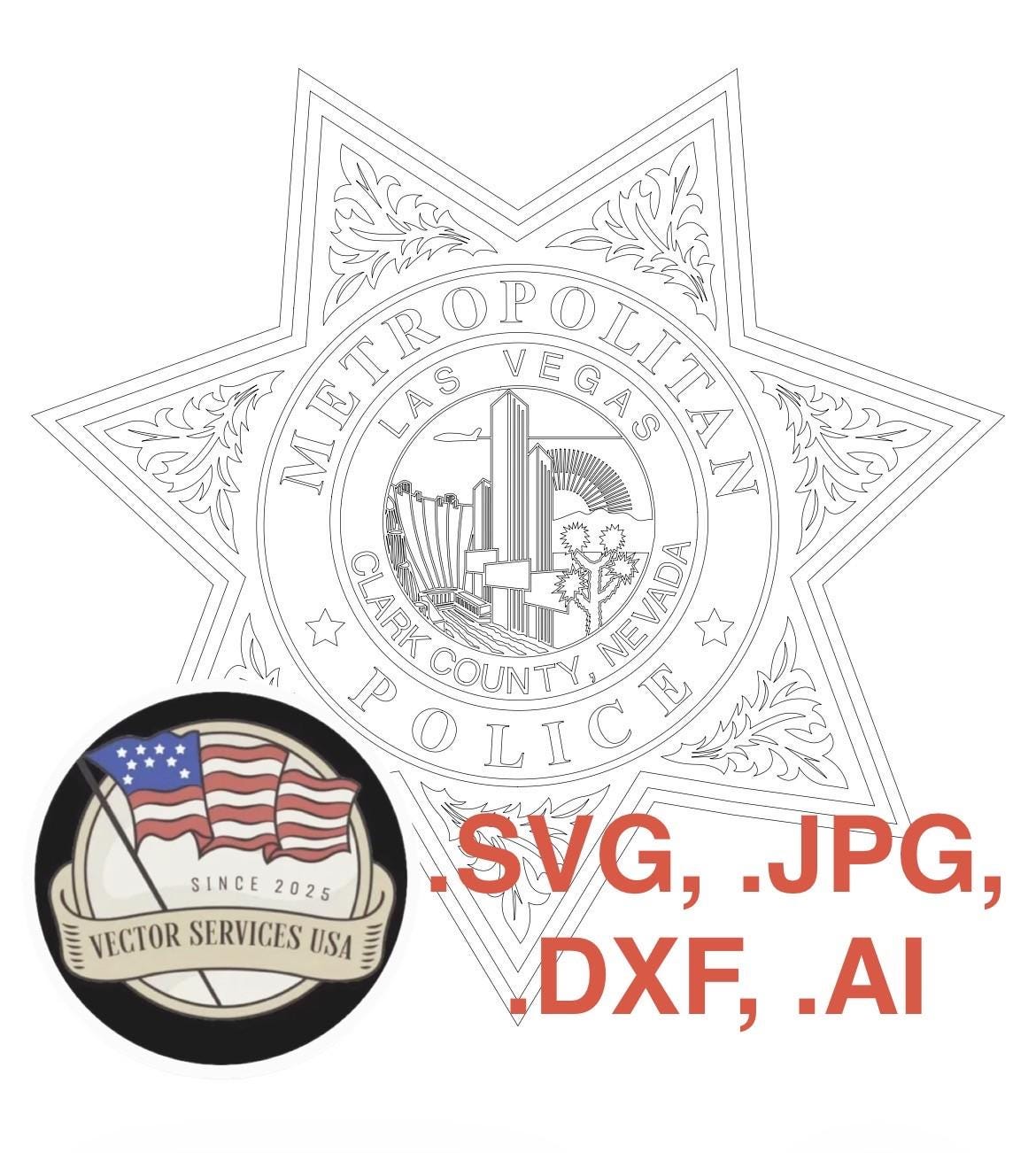 Las vegas metropolitan police svg - Etsy 日本